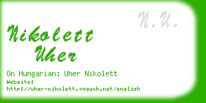 nikolett uher business card